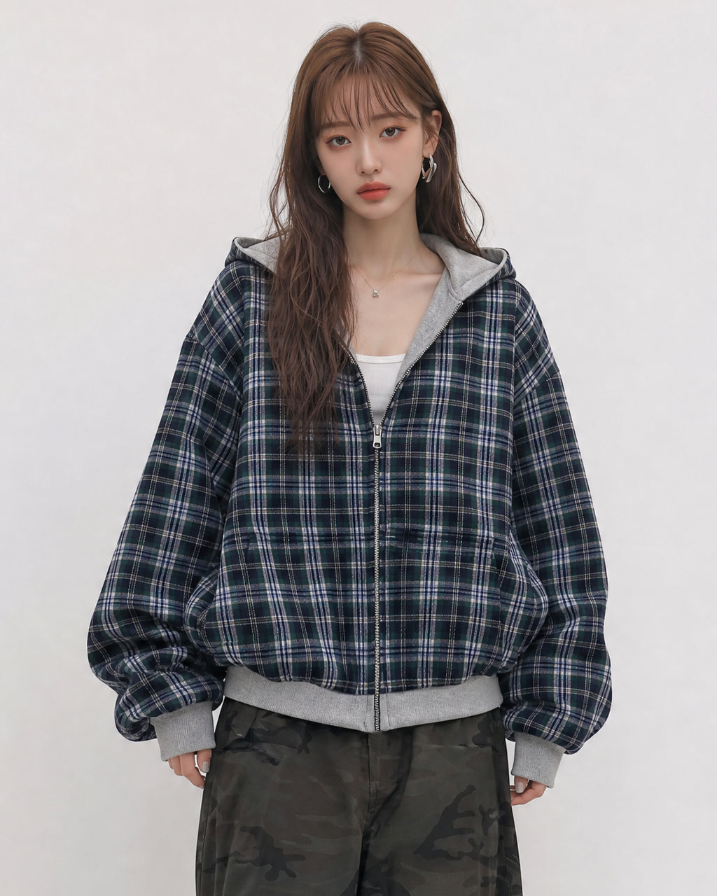 (UNISEX) Chill Reversible Over Hood Zip-Up