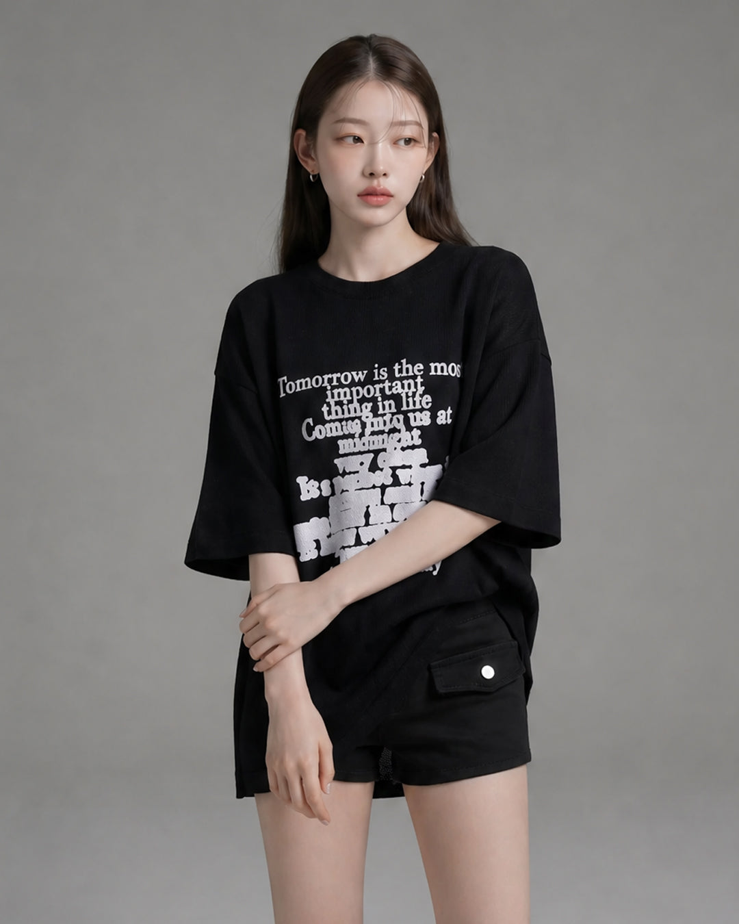 (UNISEX) Lettering Knit Short Sleeve