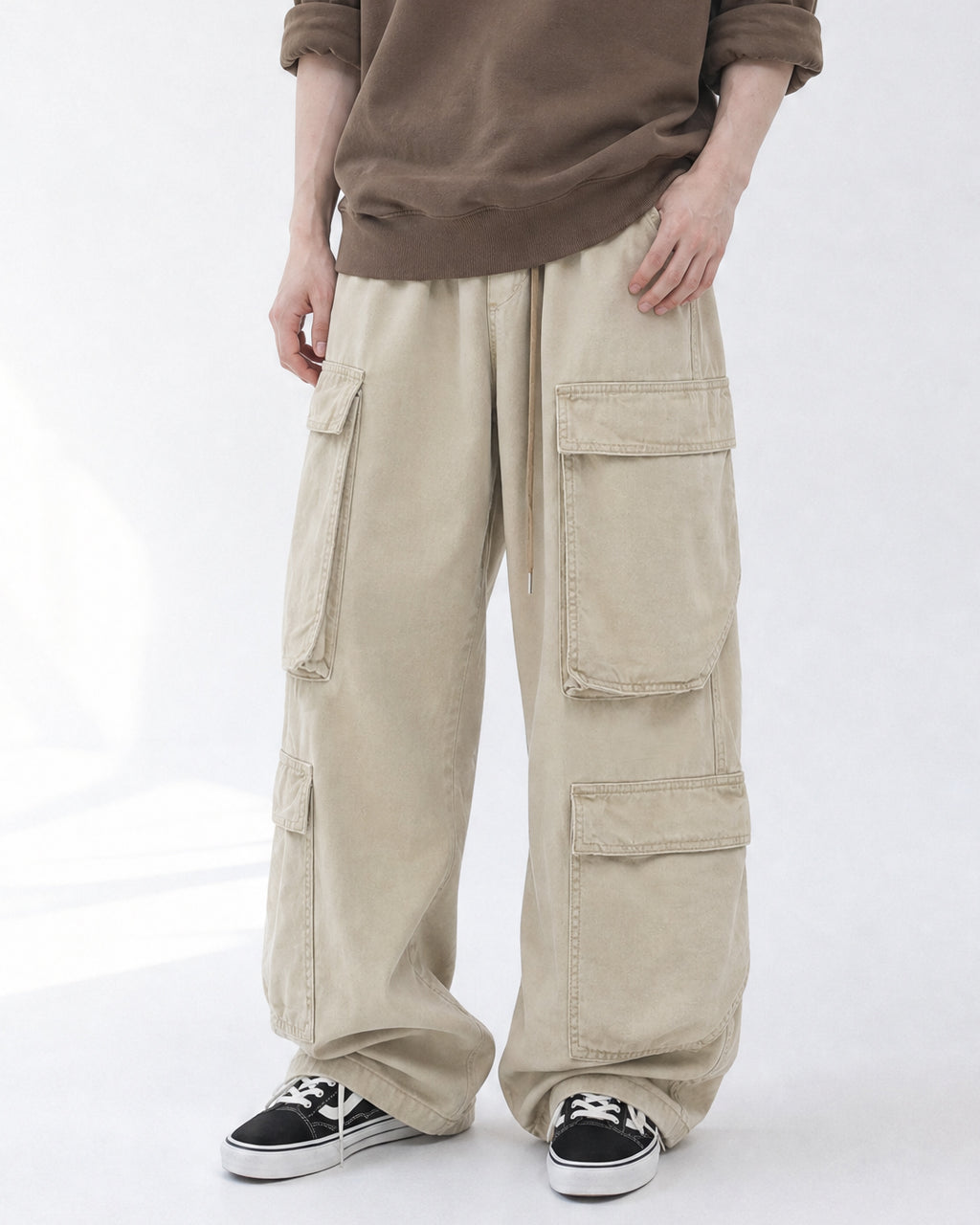 (UNISEX) Quatre Poches Wide Cargo Pants