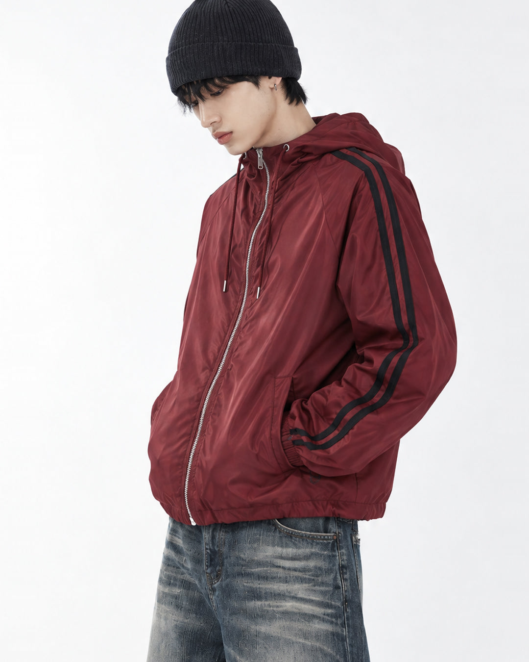 (UNISEX) Aka Track Hood Windbreaker