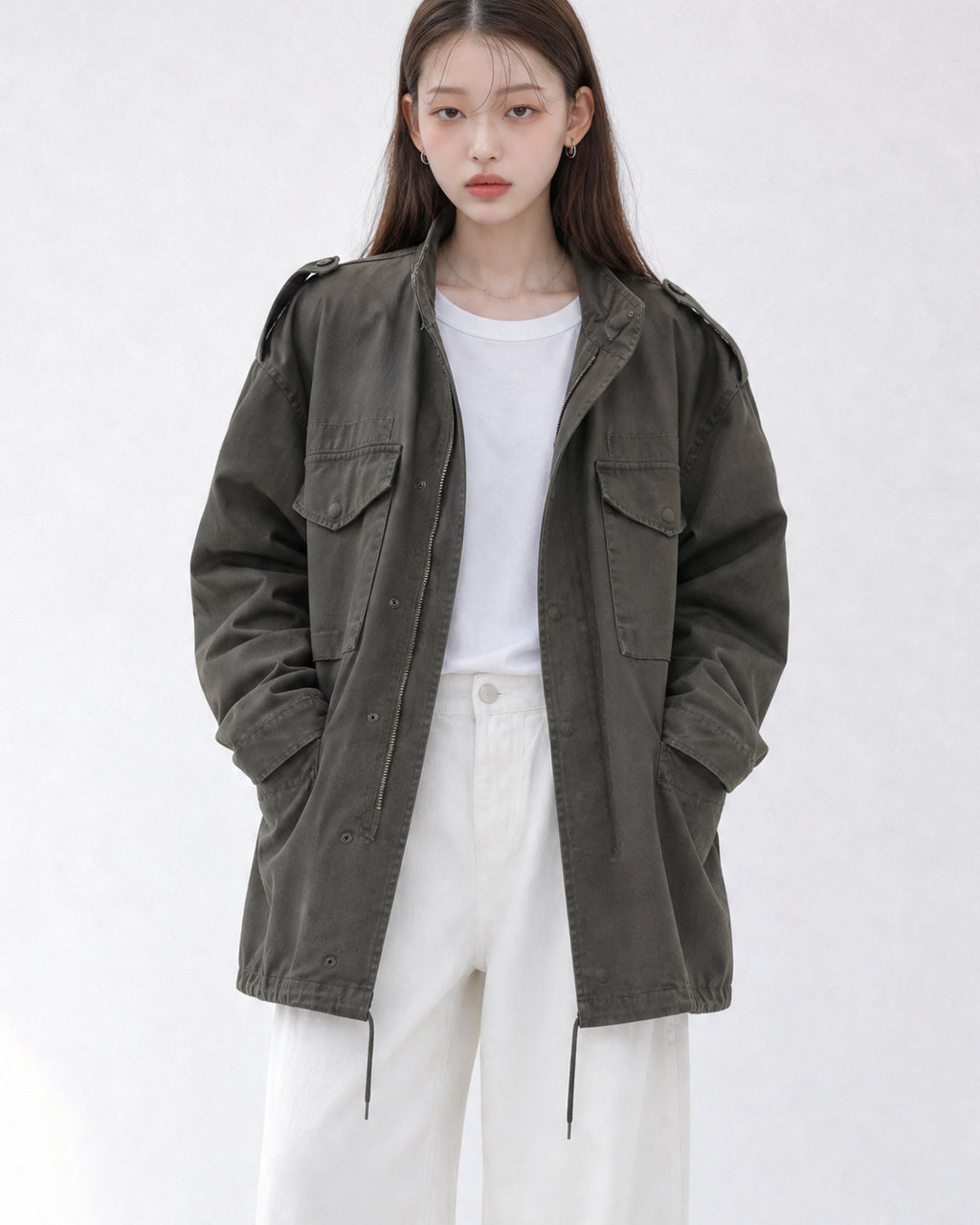 (UNISEX) M-65 Washed Field Jacket