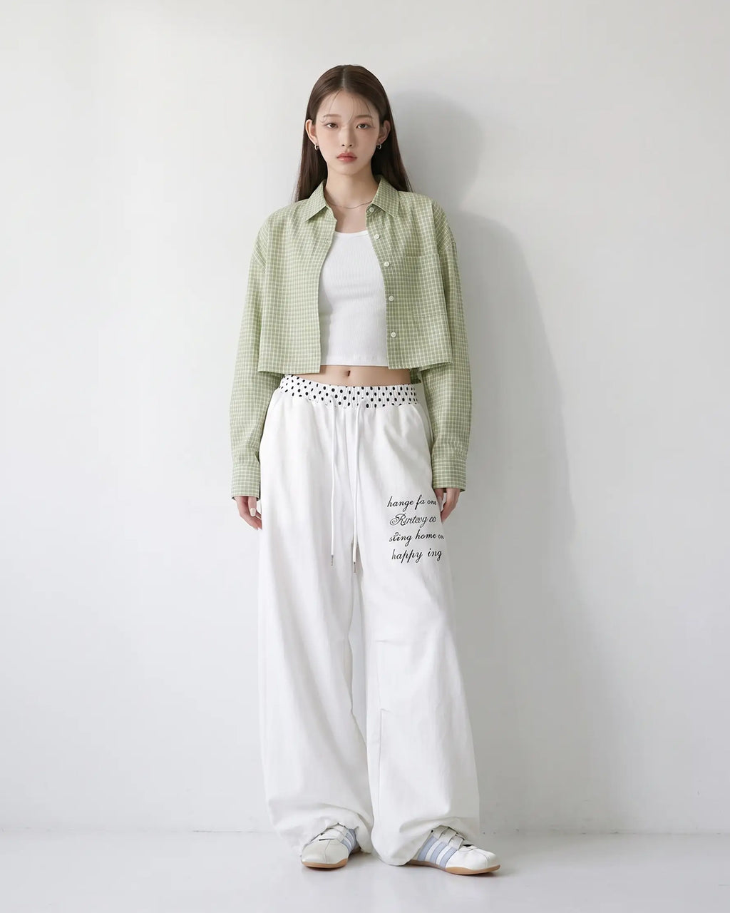 (W's) Dot Banding Wide Sweatpants