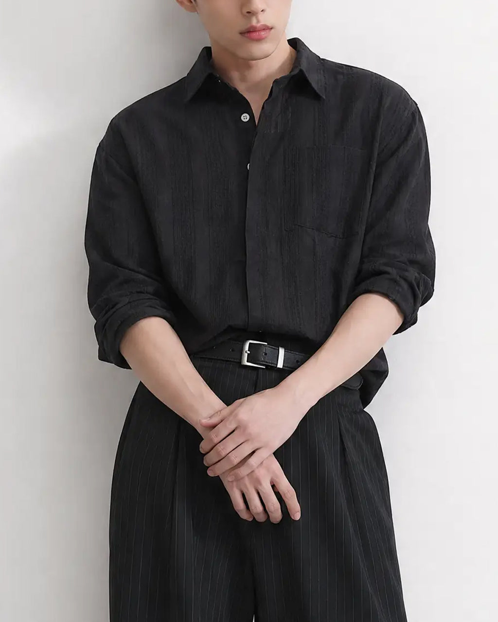 (UNISEX) Airy Lace Net Shirt