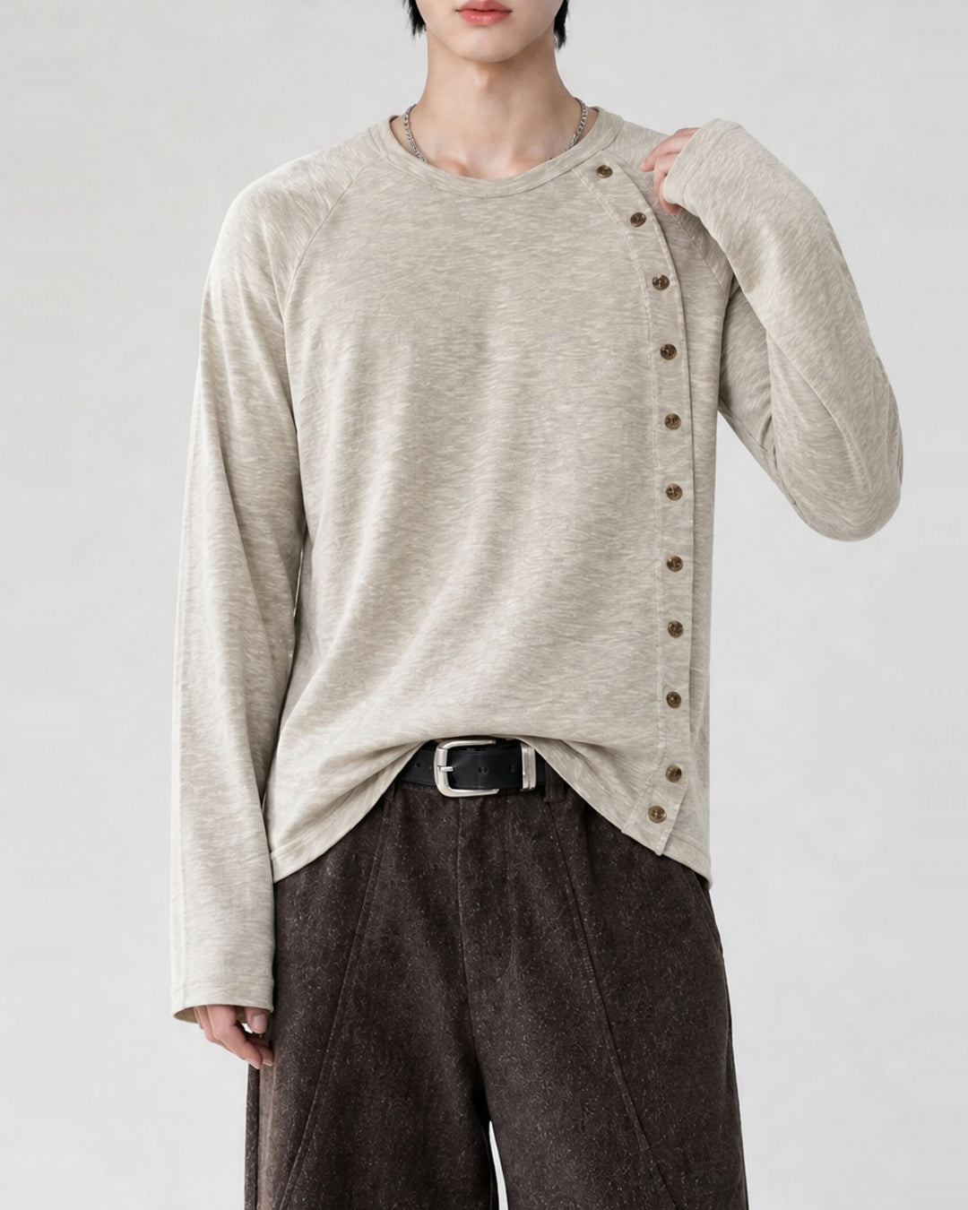 (UNISEX) Full Button Long Sleeve