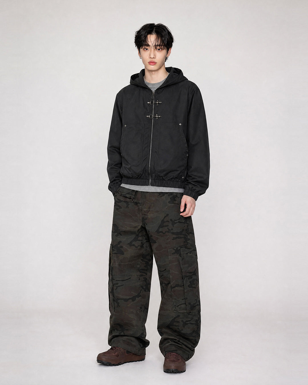 (UNISEX) Buckle Hood Jumper