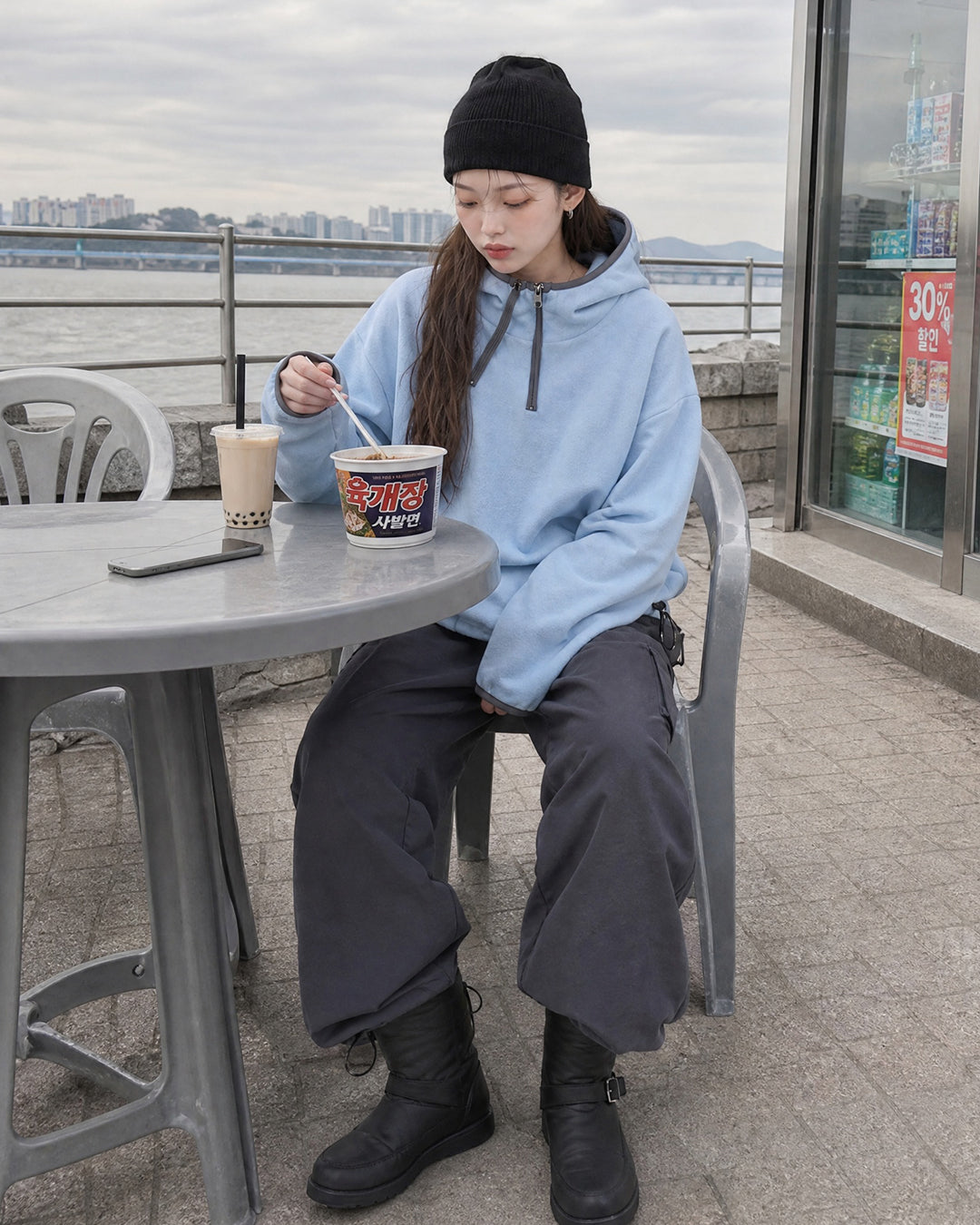 (UNISEX) Alps 2 Zip Fleece Hoodie