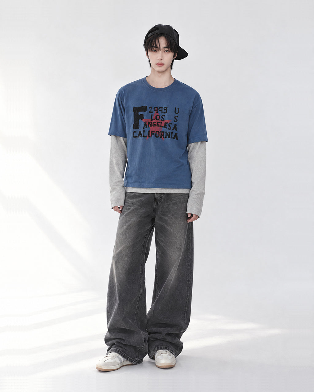 (UNISEX) Retro Star Layered Long Sleeve