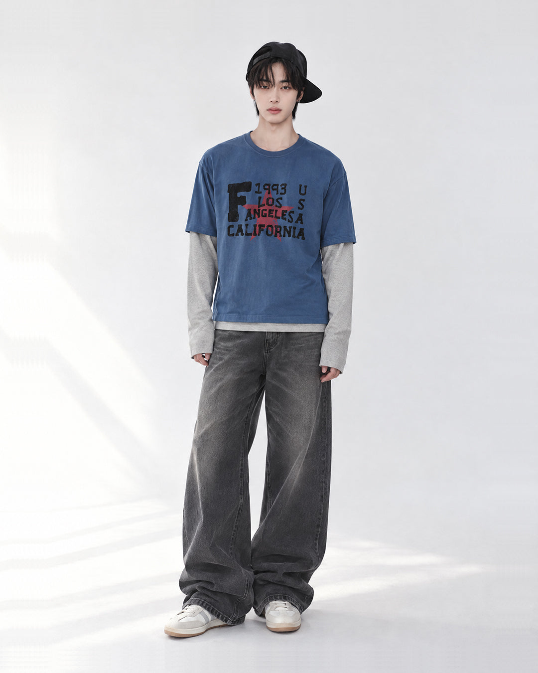 (UNISEX) Retro Star Layered Long Sleeve