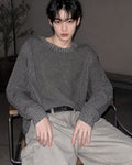 (UNISEX) Two-Tone Round Knit