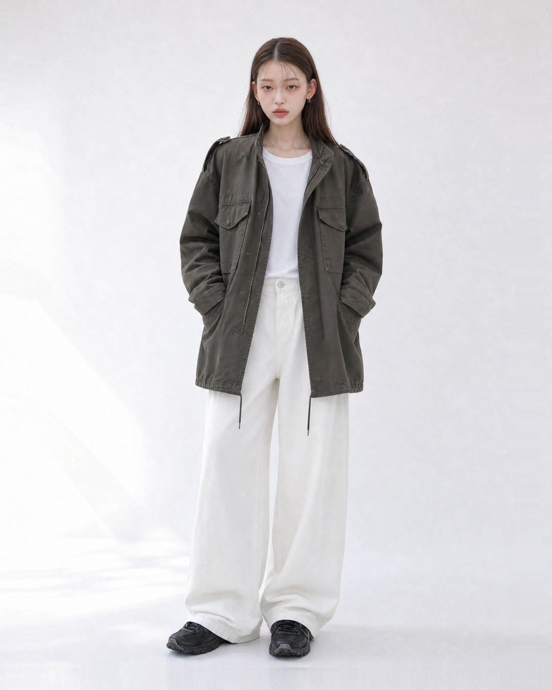 (UNISEX) M-65 Washed Field Jacket