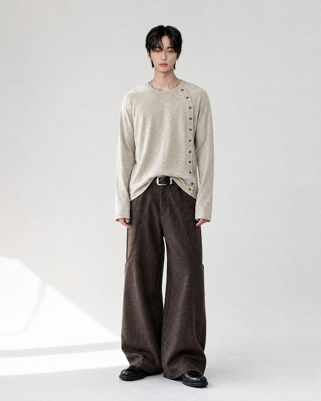 (UNISEX) Full Button Long Sleeve