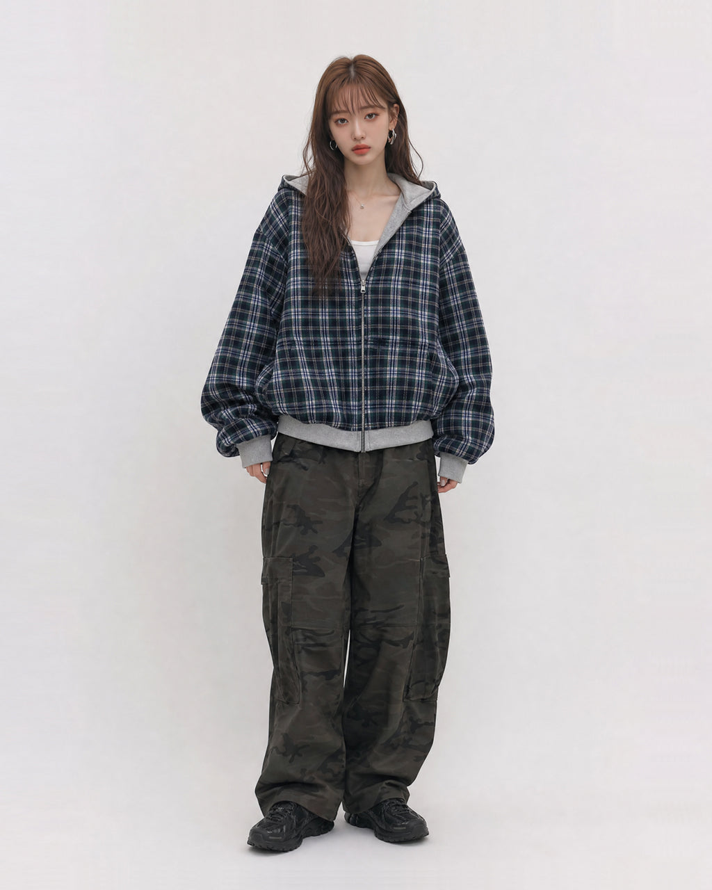 (UNISEX) Chill Reversible Over Hood Zip-Up
