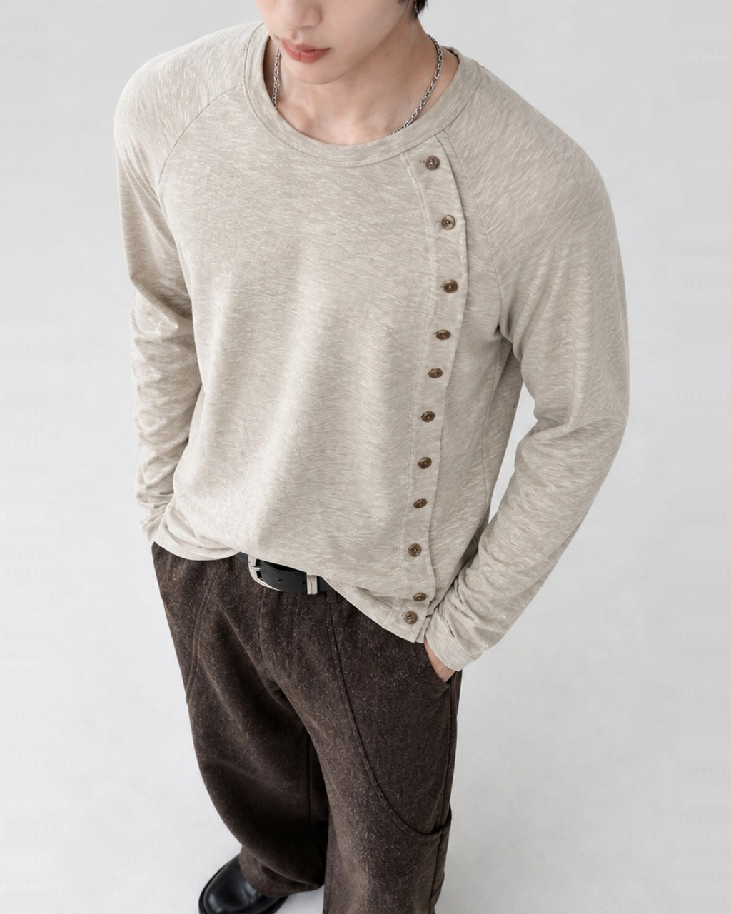 (UNISEX) Full Button Long Sleeve