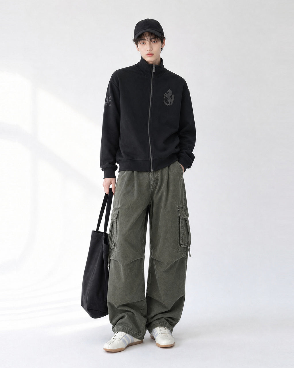 (UNISEX) 46 Horse Jersey Zip-up