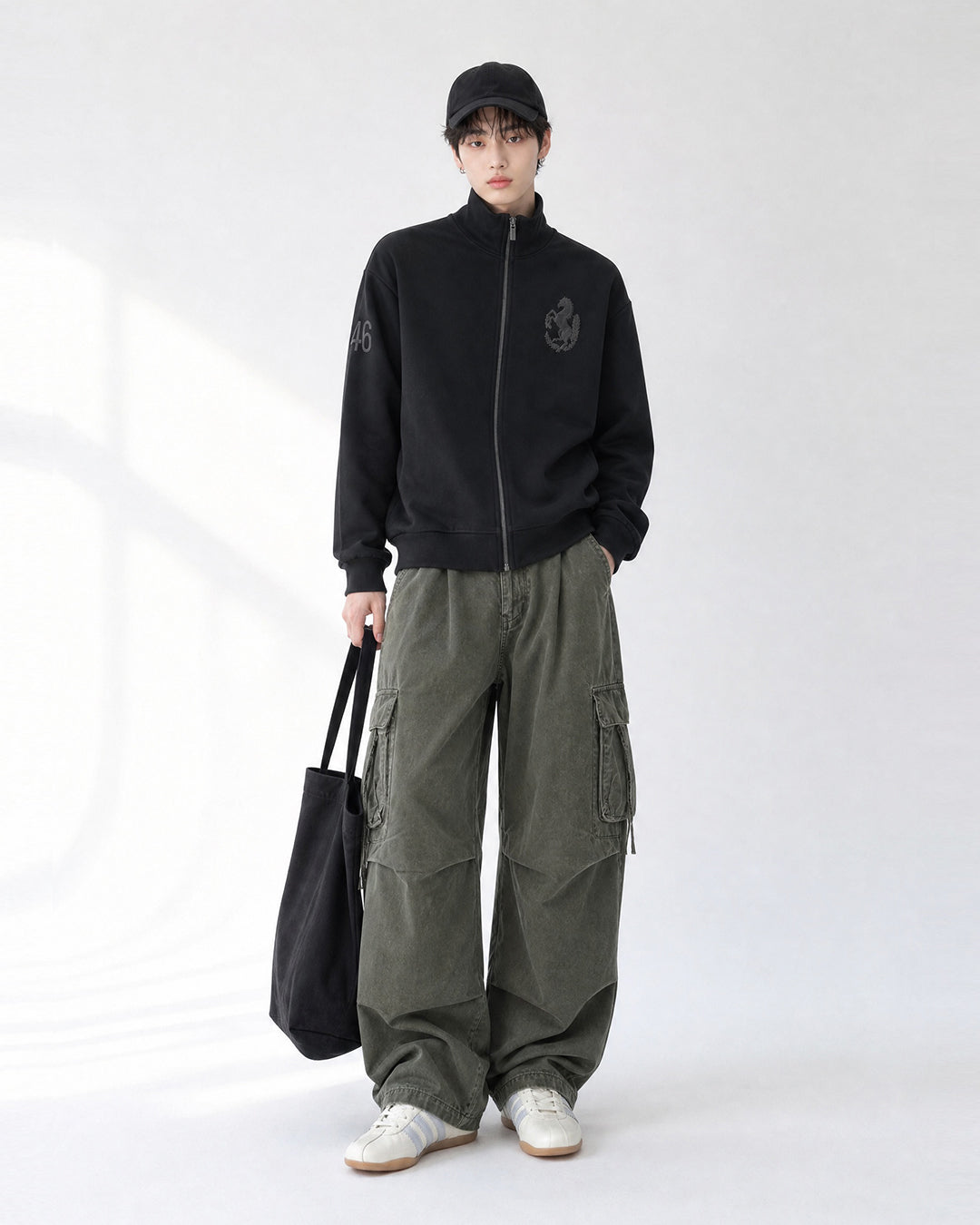 (UNISEX) 46 Horse Jersey Zip-up