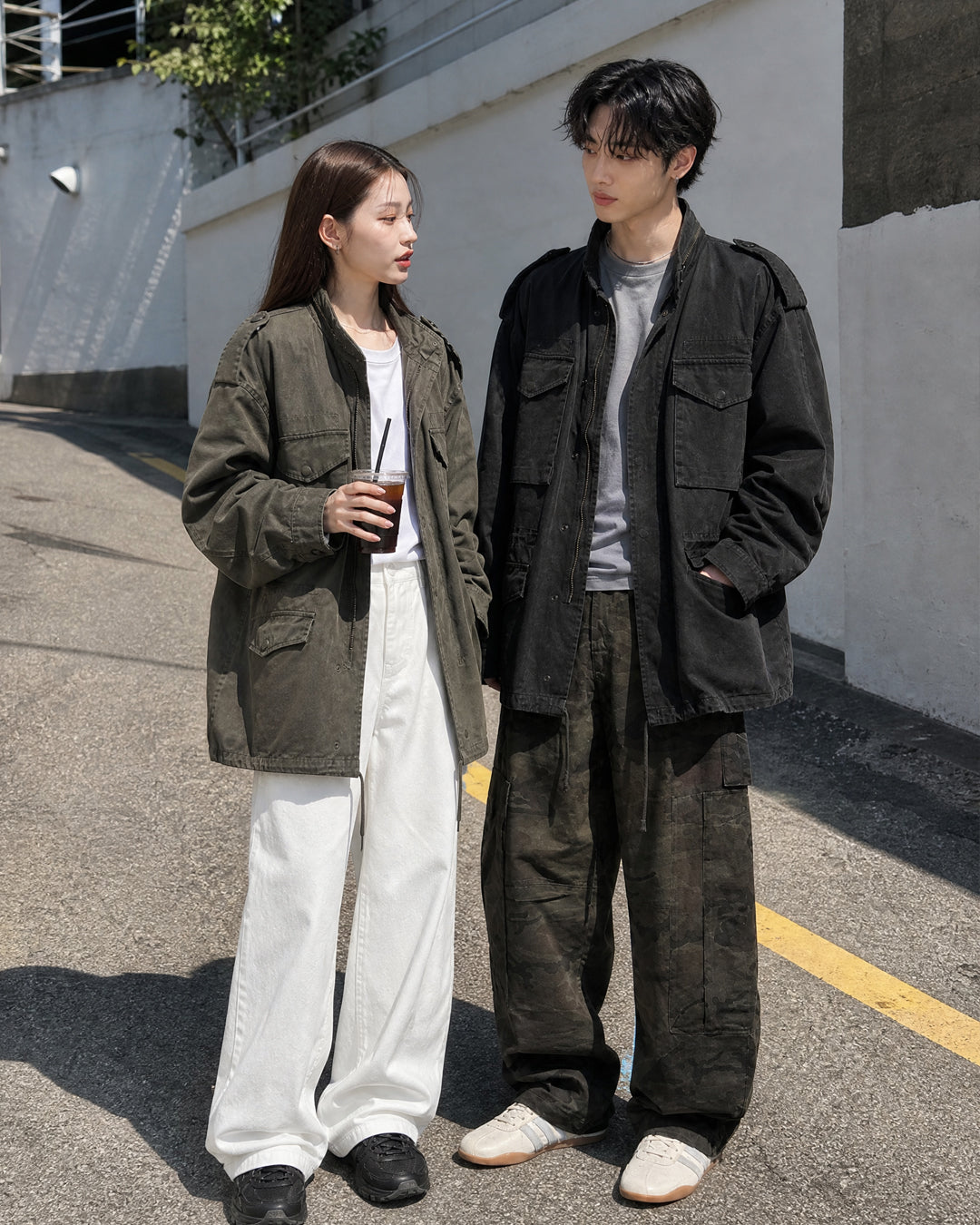 (UNISEX) M-65 Washed Field Jacket