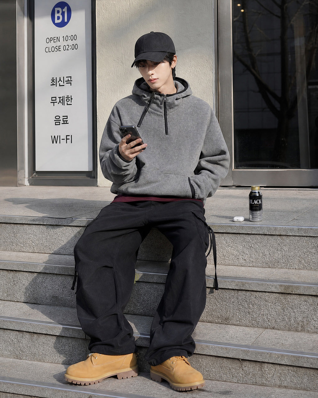 (UNISEX) Alps 2 Zip Fleece Hoodie