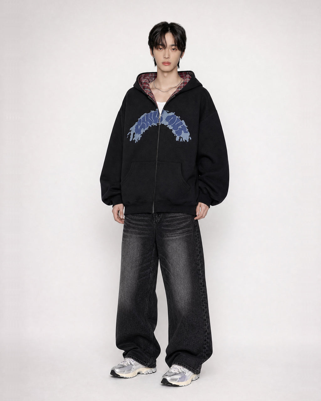 (UNISEX) Chill Reversible Over Hood Zip-Up