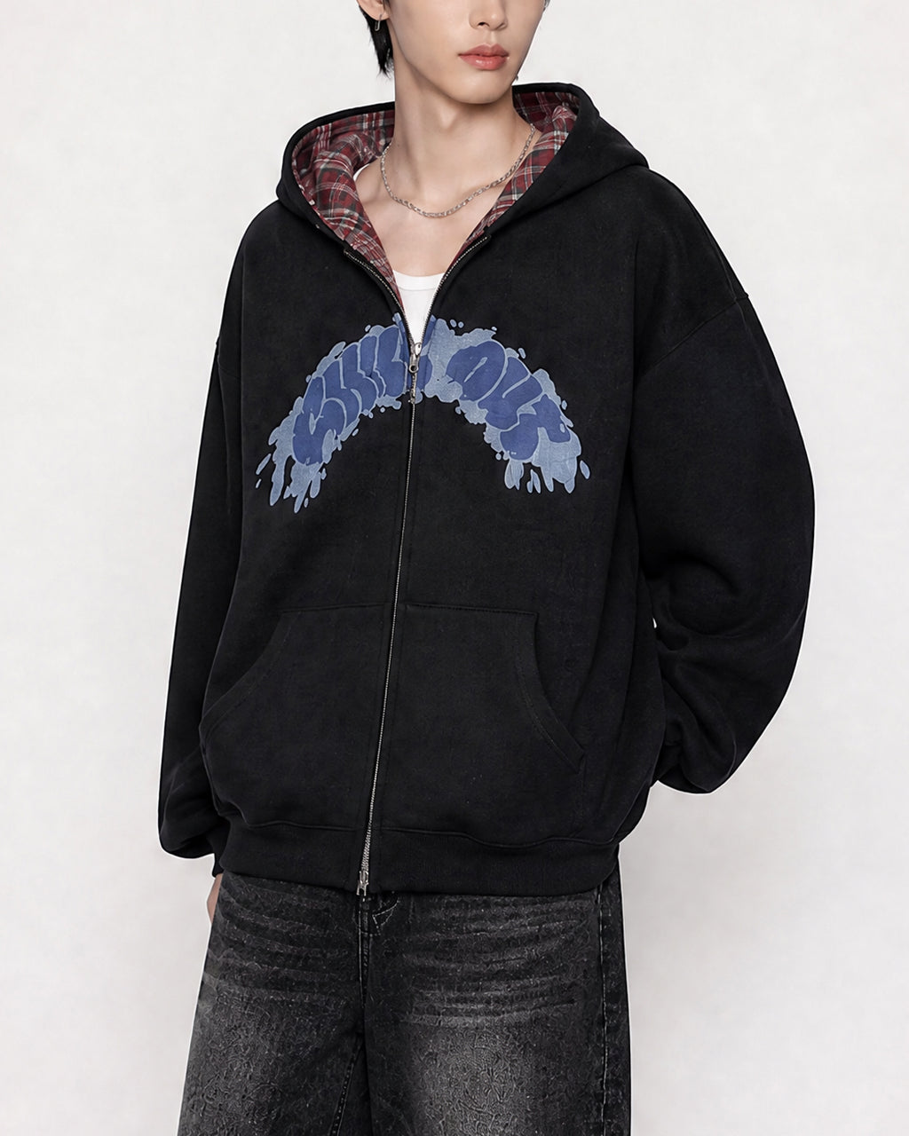 (UNISEX) Chill Reversible Over Hood Zip-Up