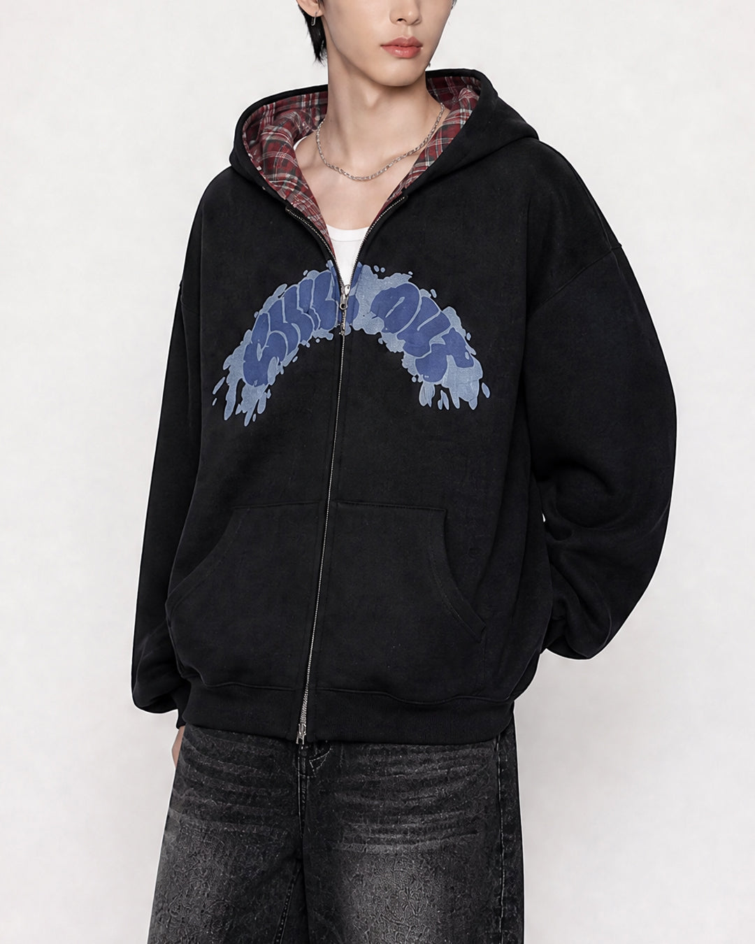 (UNISEX) Chill Reversible Over Hood Zip-Up