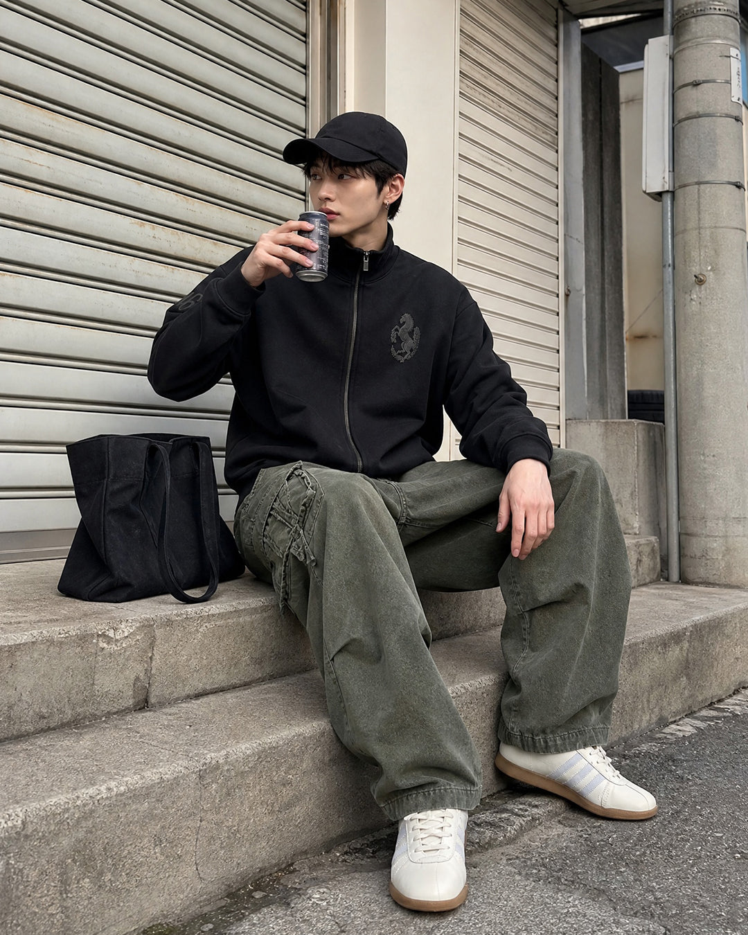 (UNISEX) 46 Horse Jersey Zip-up