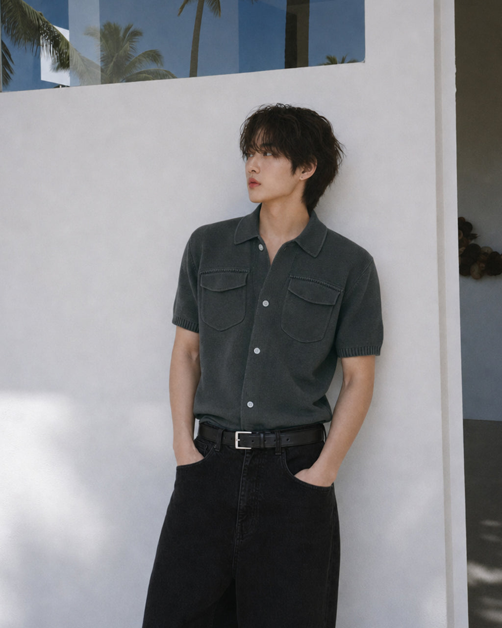 (M's) 2 Pocket Knit Cardigan