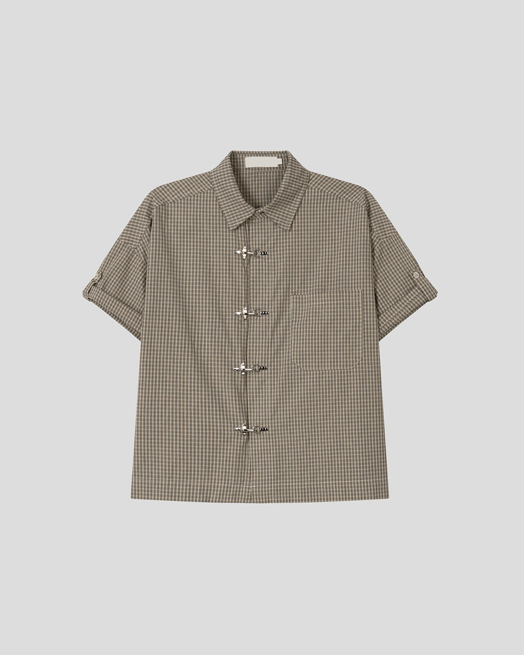 (UNISEX) Fireman Buckle Check Shirt
