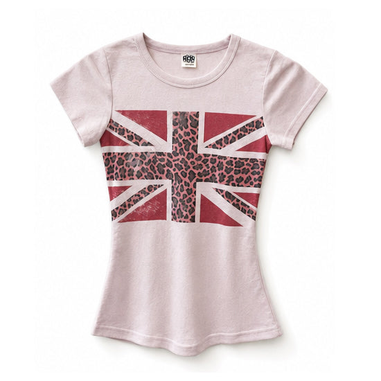 (W's) Leopard Union Jack Print Tee