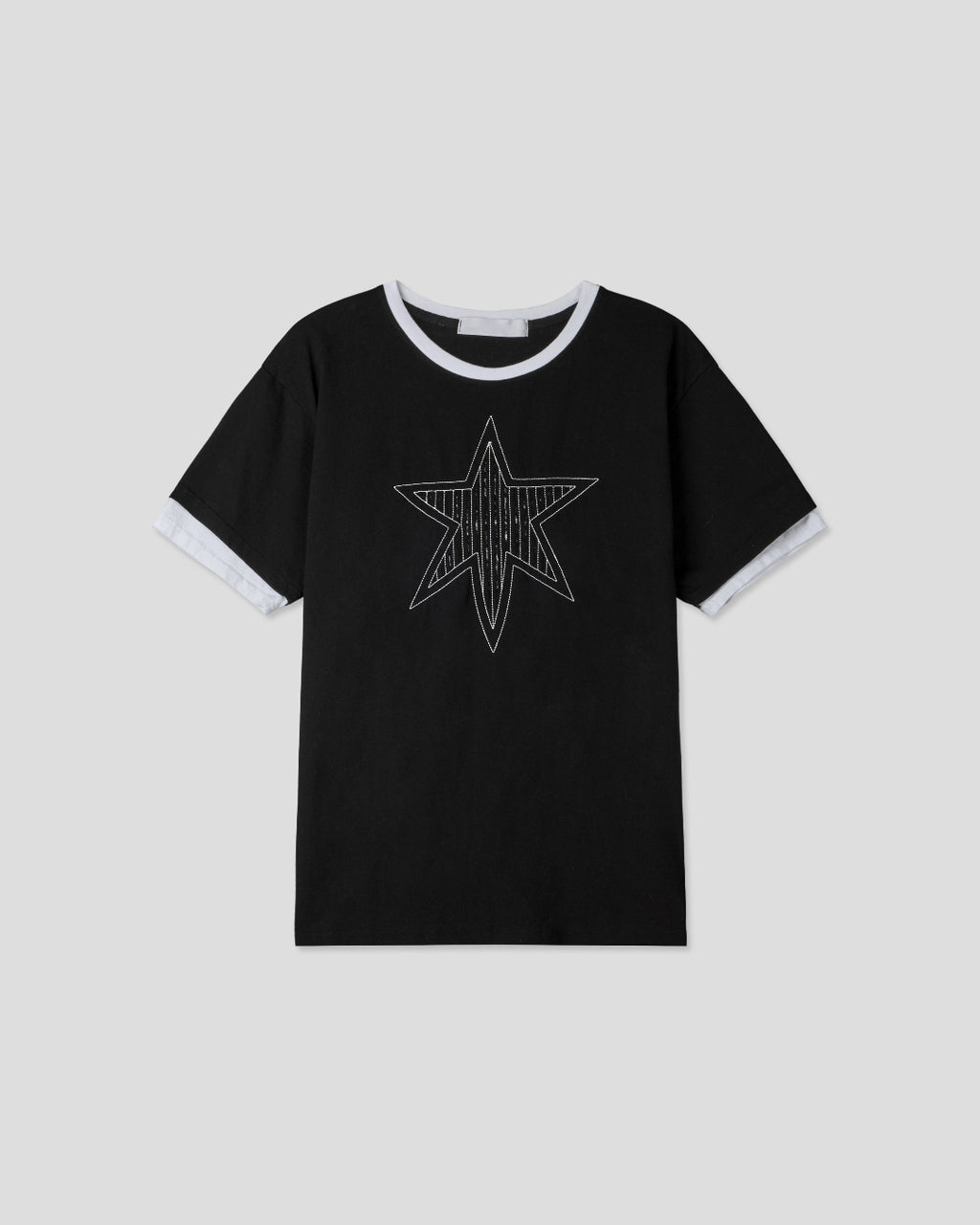 (UNISEX) Cutting Star Double Sleeve Tee