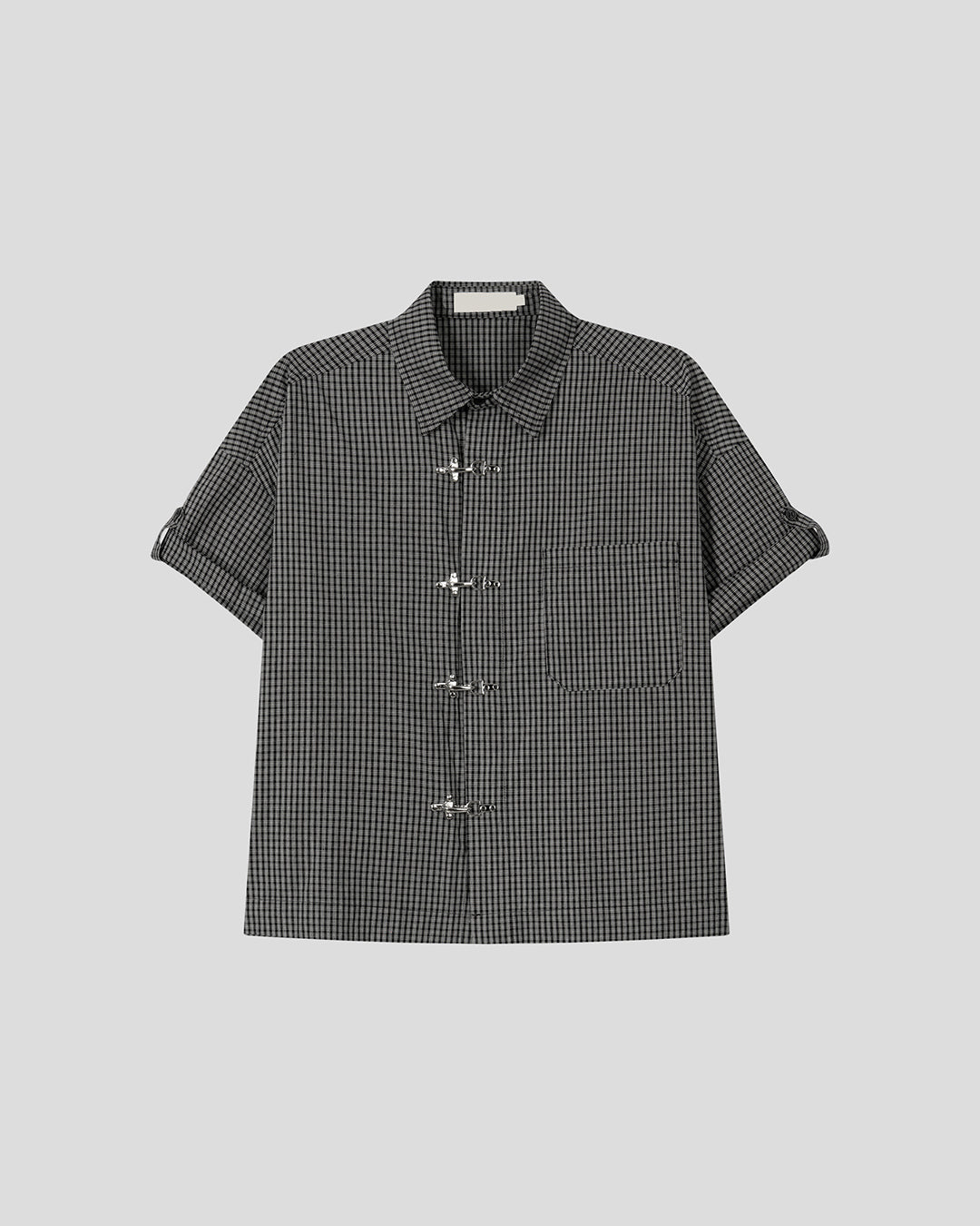 (UNISEX) Fireman Buckle Check Shirt