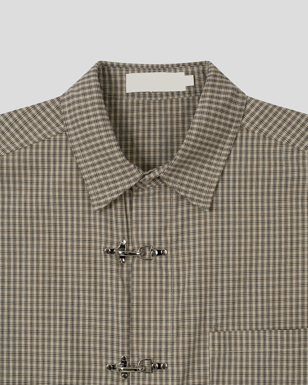 (UNISEX) Fireman Buckle Check Shirt