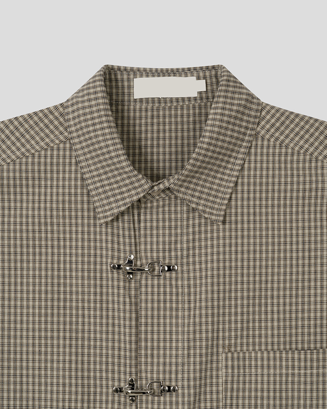 (UNISEX) Fireman Buckle Check Shirt