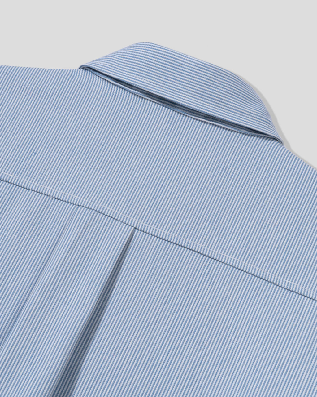(UNISEX) Piece Stripe Over Denim Shirt
