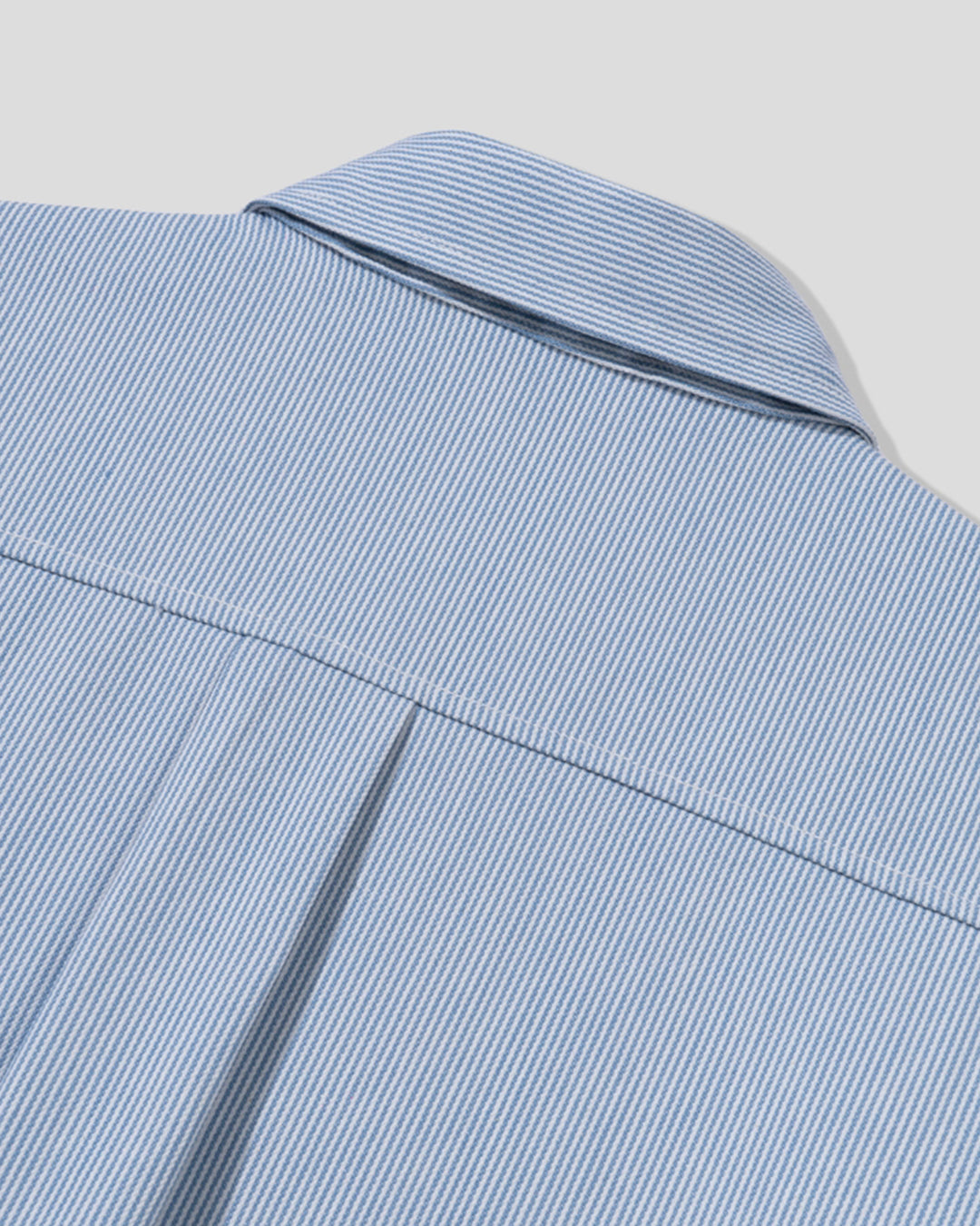 (UNISEX) Piece Stripe Over Denim Shirt