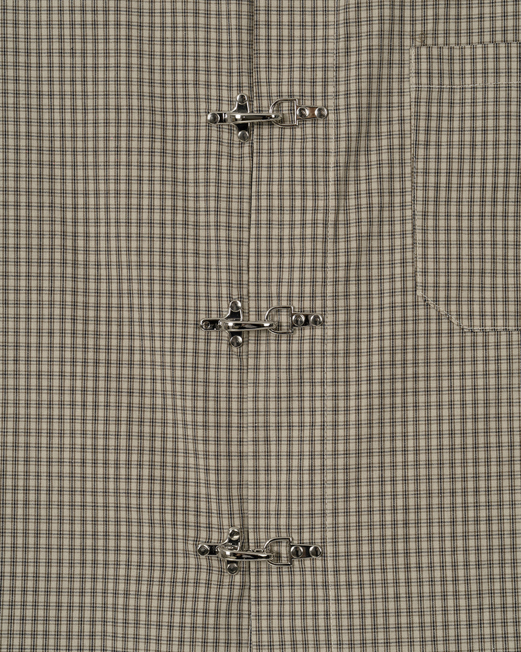 (UNISEX) Fireman Buckle Check Shirt