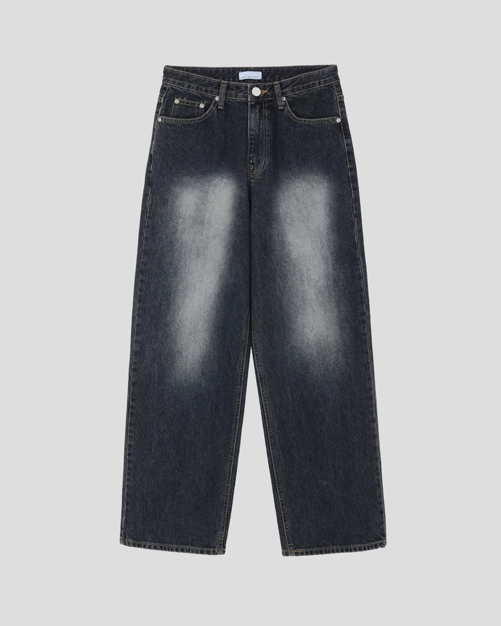 (UNISEX) Deep Blue Washing Wide Denim