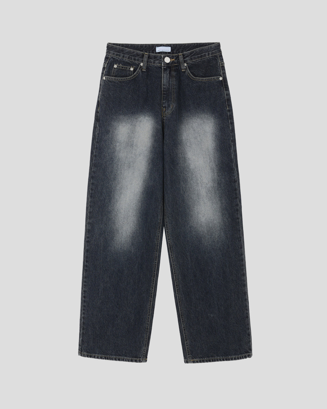 (UNISEX) Deep Blue Washing Wide Denim