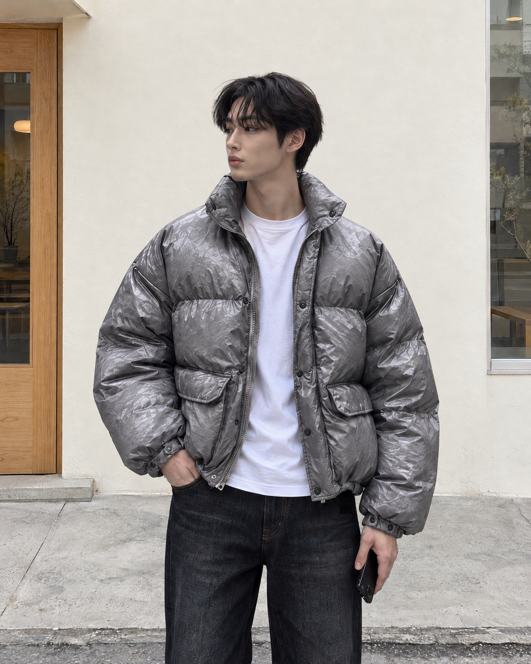 KIXI METAL GREY — AI model try-on (upper_body)