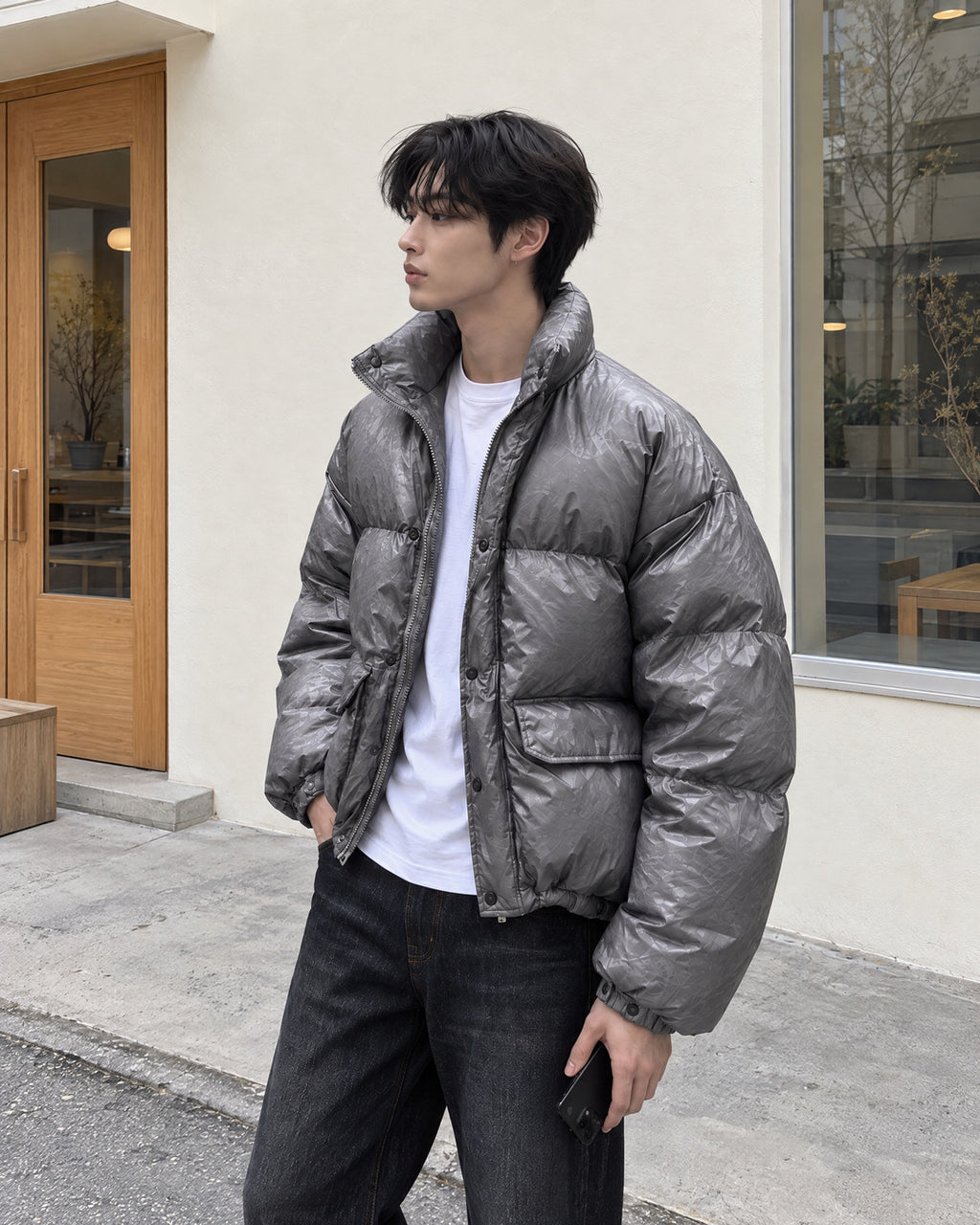 KIXI METAL GREY — AI model try-on (upper_body)