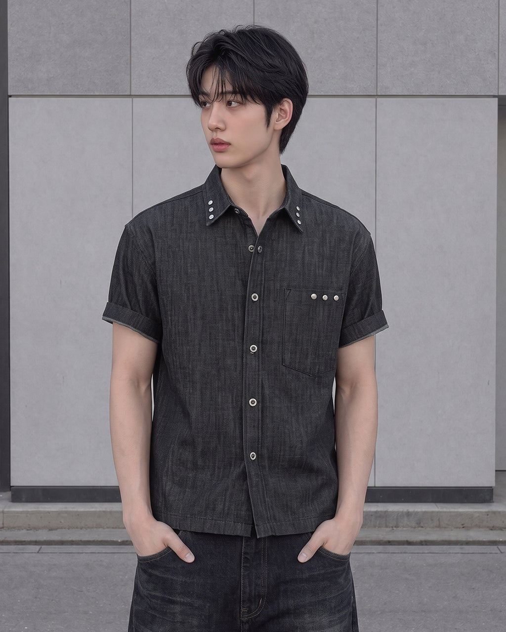 (M's) Rivet Denim Shirt