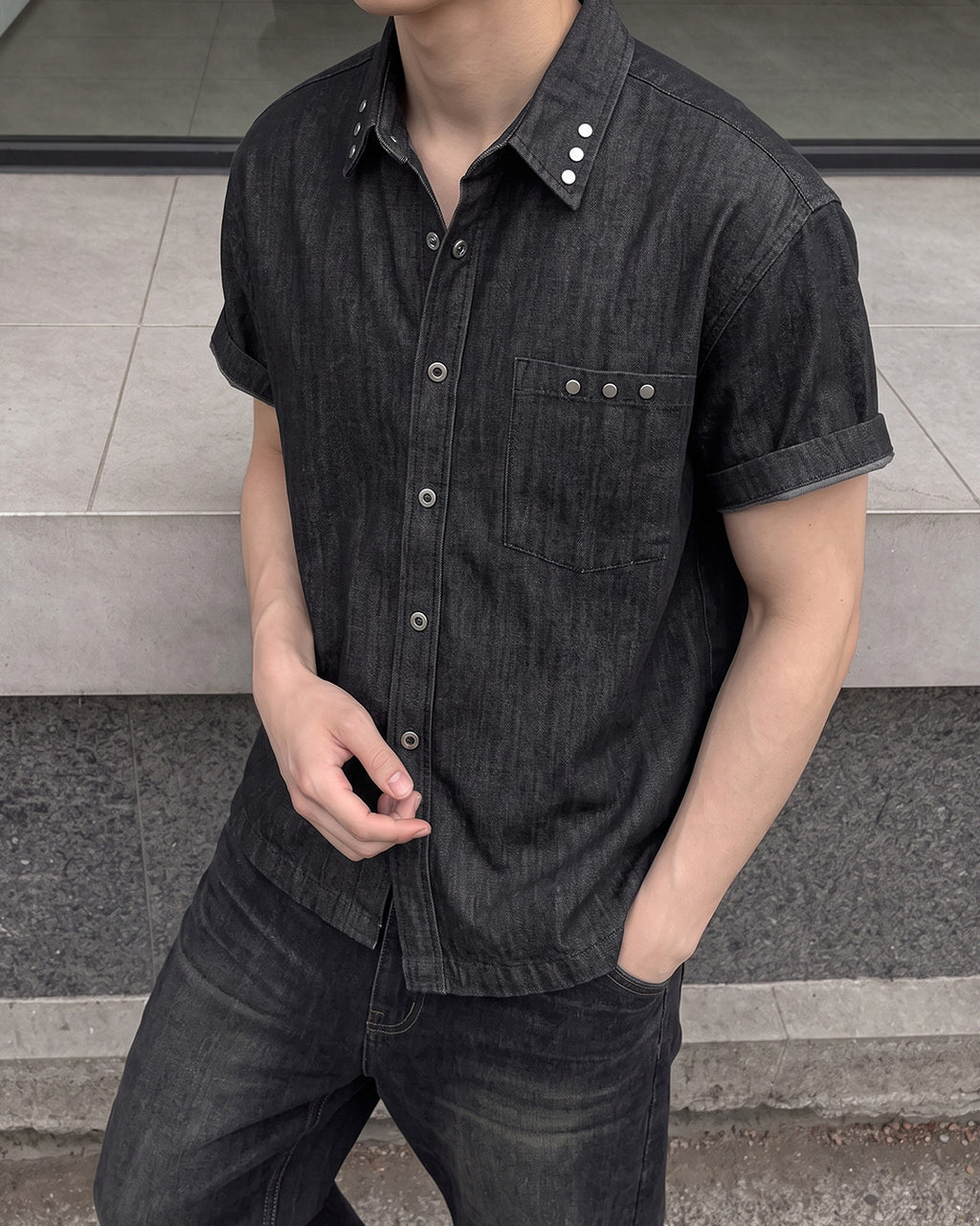 (M's) Rivet Denim Shirt