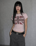 (W's) Leopard Union Jack Print Tee