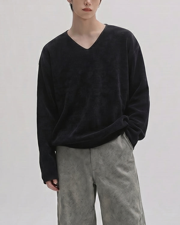 (UNISEX) Brine V-neck Knit