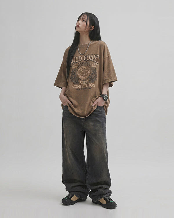 (UNISEX) Coast Pigment Box-fit T-shirt