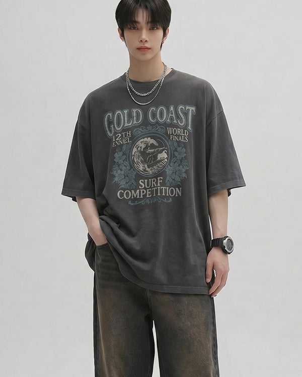 (UNISEX) Coast Pigment Box-fit T-shirt