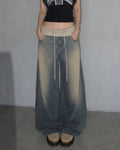 (W's) Waistband Vintage Wide Denim