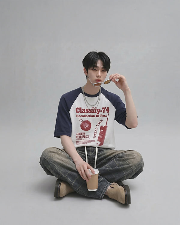 (UNISEX) Net Check Wide Denim