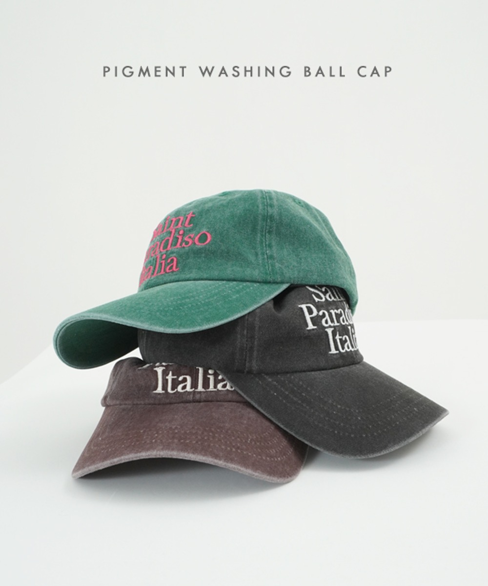 (UNISEX) Pigment washing ball cap